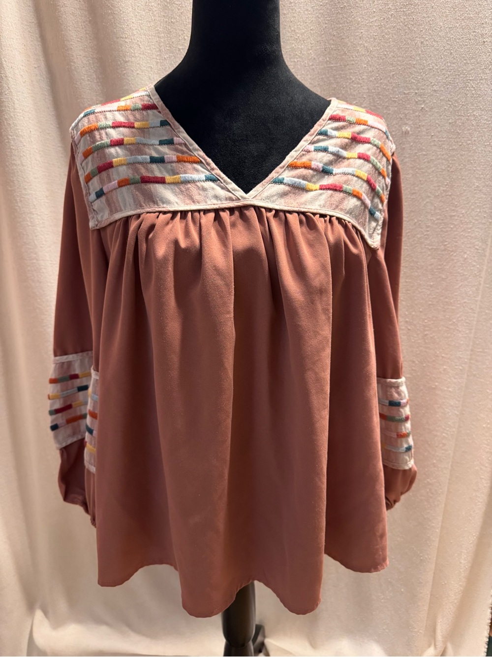 Entro Embroidered Boho Top